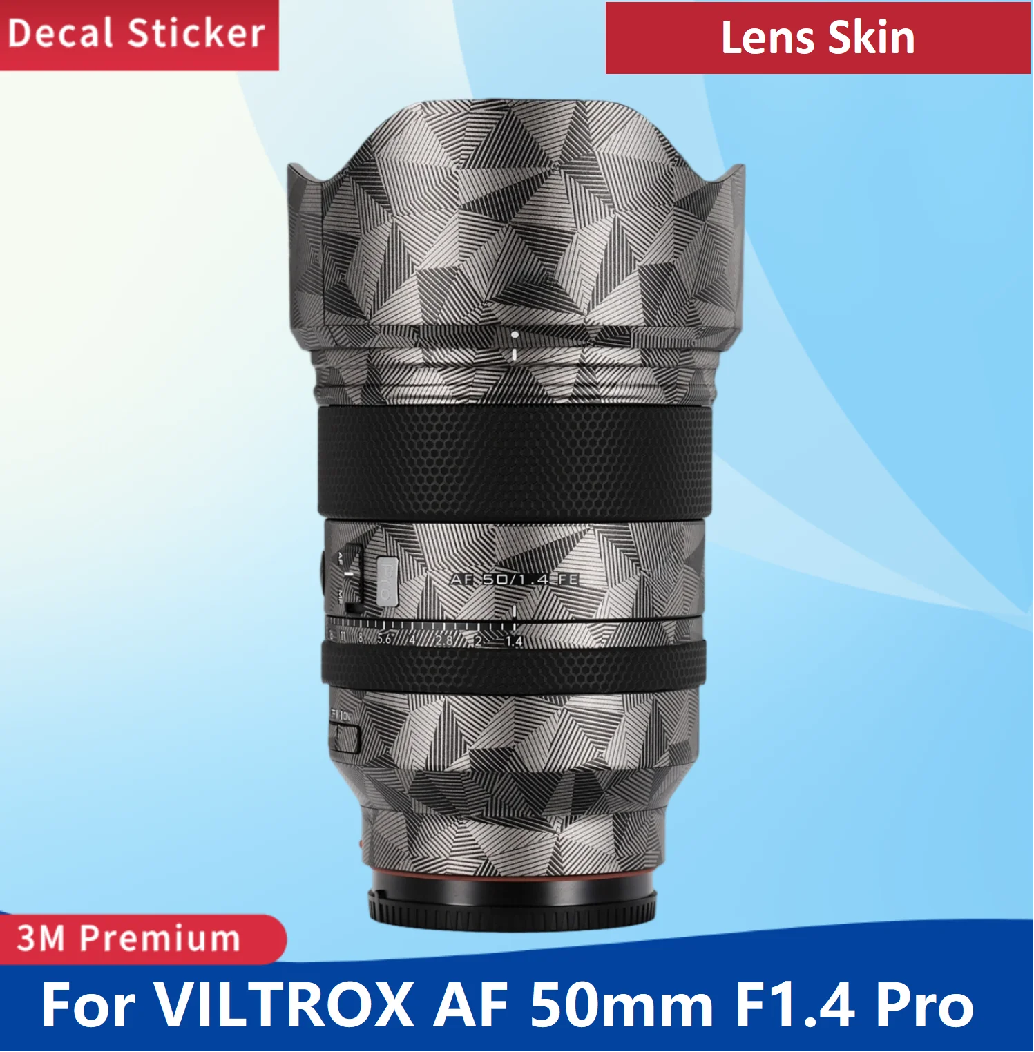 For VILTROX AF 50mm F1.4 Pro for Sony E mount Lens Sticker Protective Skin Decal Film Scratch-resistan Protector Coat AF50 F\1.4
