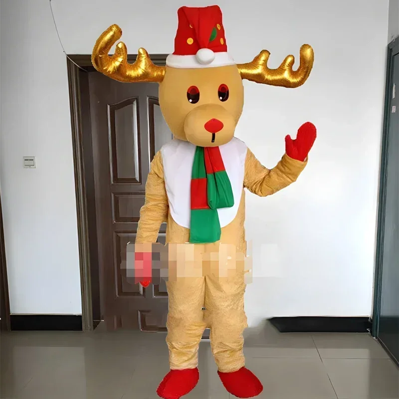 adult santa elf mascot costume father Christmas gingerbread man moose reindeer mascot outfit suit