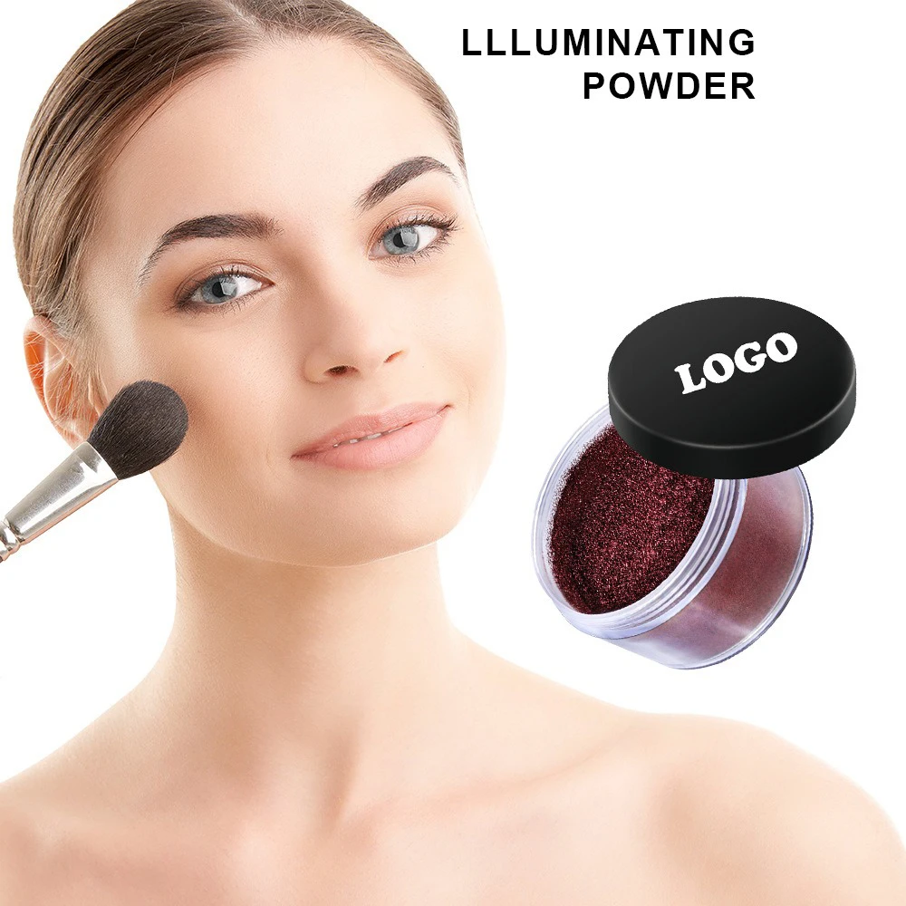 

Private Label Highlight Loose Powder Wholesale Long Lasting Oil Control Waterproof Brighten Shimmer Custom Logo Makeup Vegan