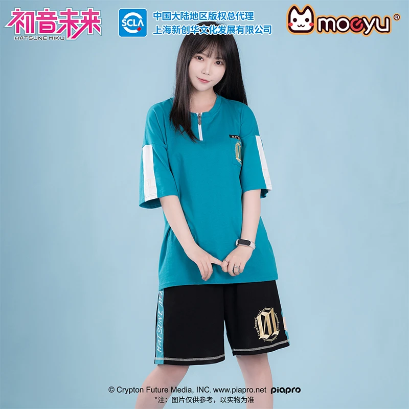 Original Vocaloid Miku Hatsune T-Shirt Men\'s t-Shirt Short Pants Short Trousers Women Casual Cosplay Costume Clothing