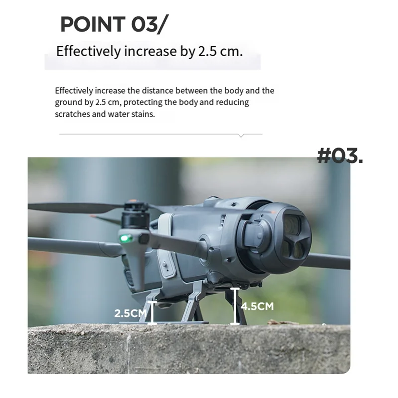 AA60-Quick Release Folding Landing Gear Drone Protector Accessories 2.5CM Tripod Extension Legs For DJI Mavic 4 Pro