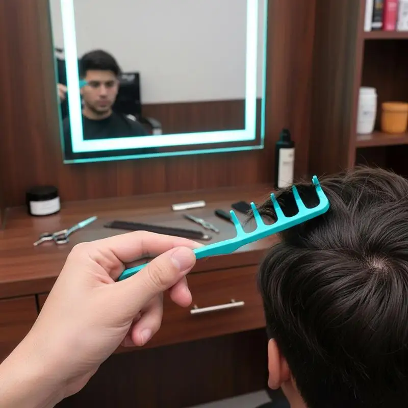 

Расческа для укладки волос с широкими зубьями для придания объема, инструмент для создания пышной текстуры, для мужчин, идеально подходит для всех типов волос, инструменты для укладки волос