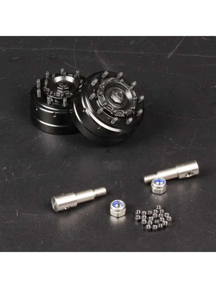 1:14e Schaal Metalen Simulatie Voorlager As Remnaaf voor Tamiya RC Truck SCANIA 770S R620 VOLVO Benz Arocs MAN TGX Auto - afbeelding 2
