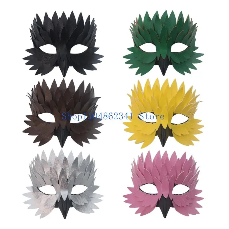 

5asd Elegant Accented Masquerades Mask Cosplay Accessory For Halloween Costume Balls Stage Performances