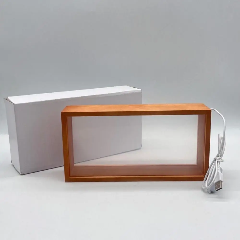 Creative Shadow Box Frame DIY Empty Figures Display Case Acrylic Panels Unfinished LED Light Photo Frame Thanksgiving Gift