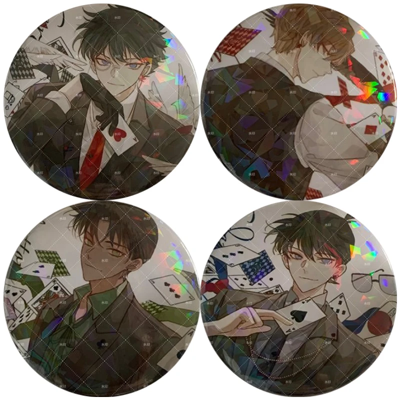 Detective Conan Badges Pins Anime Kudou Shinichi Kuroba Kaito Hattori Heiji Brooch Cosplay Brooches for Bag Accessorie Gifts