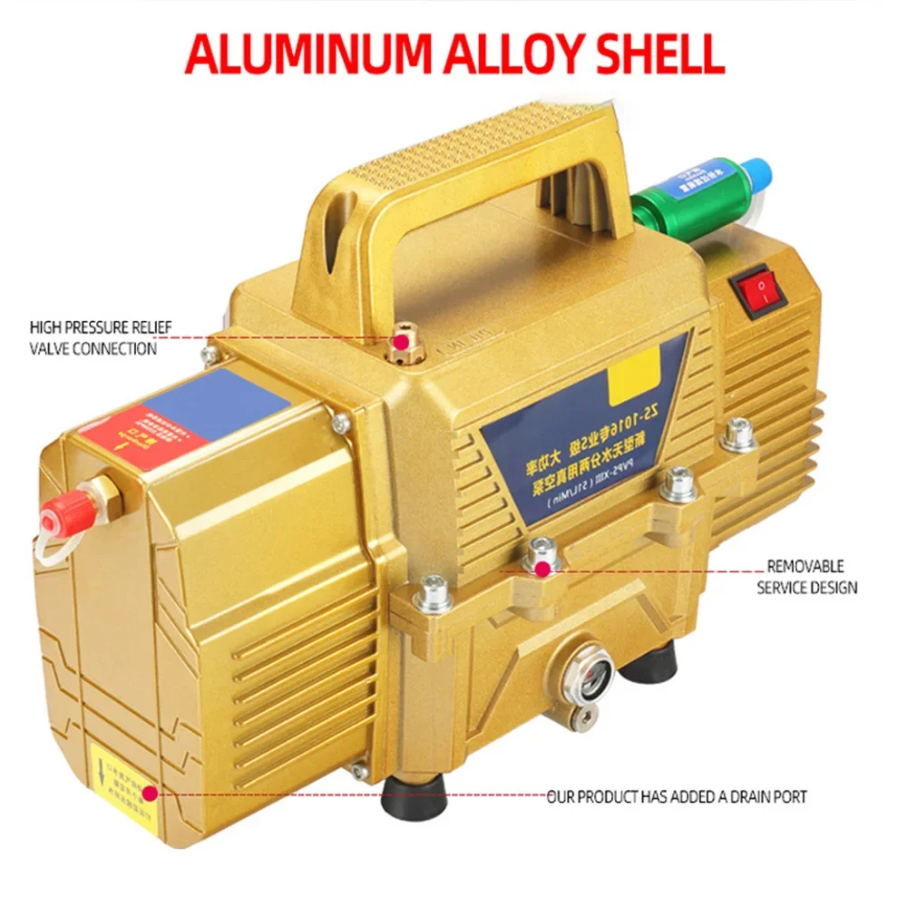 ل 51L Vakuumpumpe Klimaanlage Hinzufügen Fluoridwerkzeug Saugen und Pumpen 2 في 1 Vakuumpumpe Saugpumpe 220 V 110 V