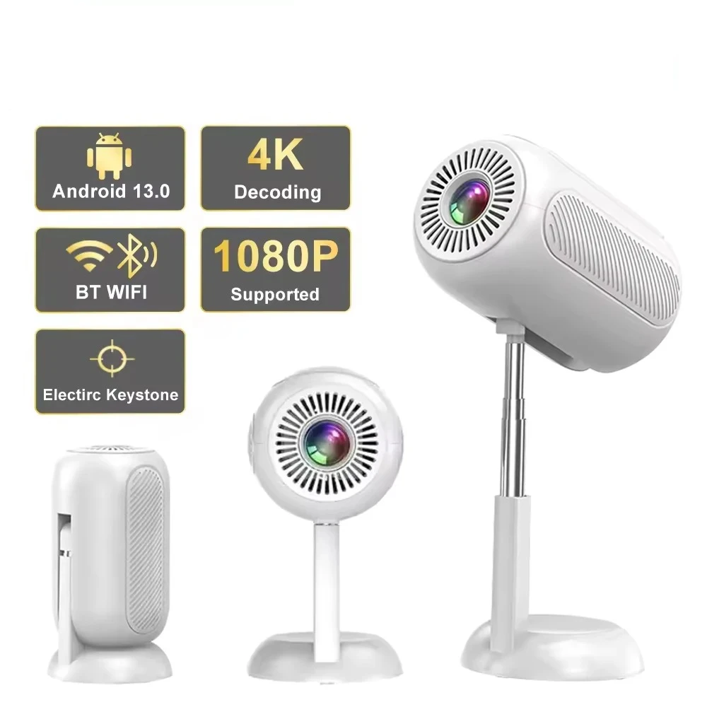 

4K Mini Projector HT10 Pro Android 11 Dual Wifi6 60ANSI Allwinner H713 BT5.3 1080P 1280*720P Home Cinema Outdoor Projetors New