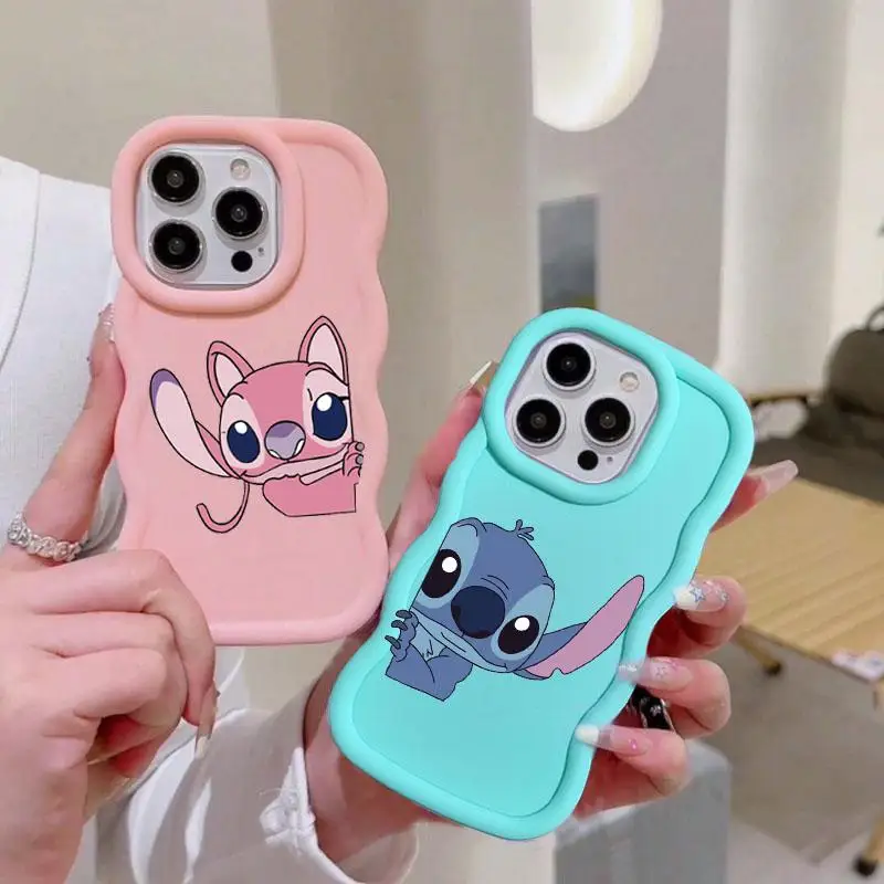 Cute Disney Angel Stitch Case For Xiaomi Mi 14 14T Pro Poco X6 Pro 5G X5 X3 NFC M3 M4 M6 cover Soft