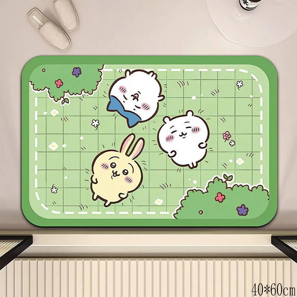 Bath Mat  Absorbent Quick Dry Wear Resistant Stain Resistant Non Slip Bathroom Door Mat Rug Kawaii Anime Cute Decor Gift