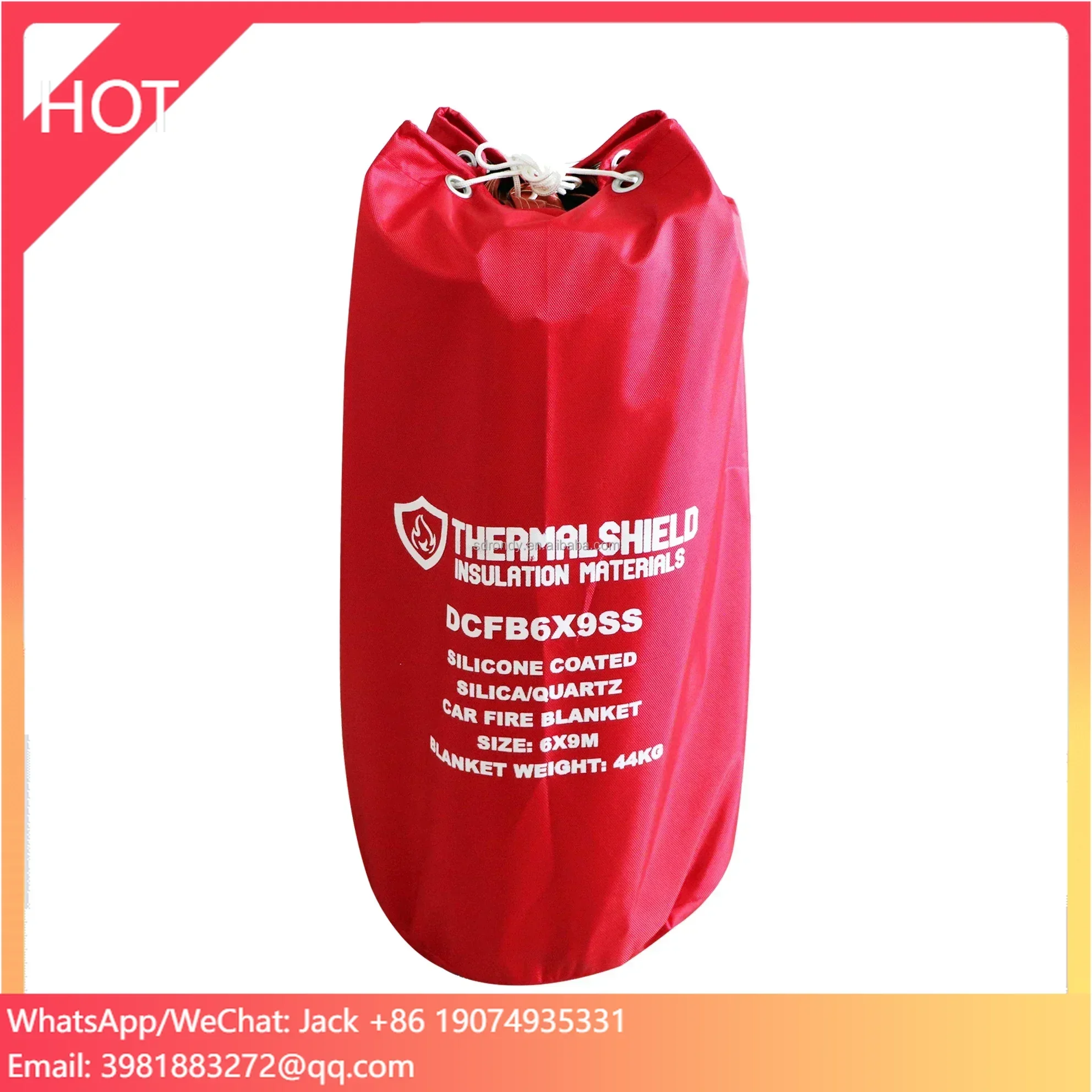 High Temperature Resistant 100% Fiberglass Fire Suppression Blanket Emergency Fire Blanket for Large Car Vehicles 19.8*26 Ft