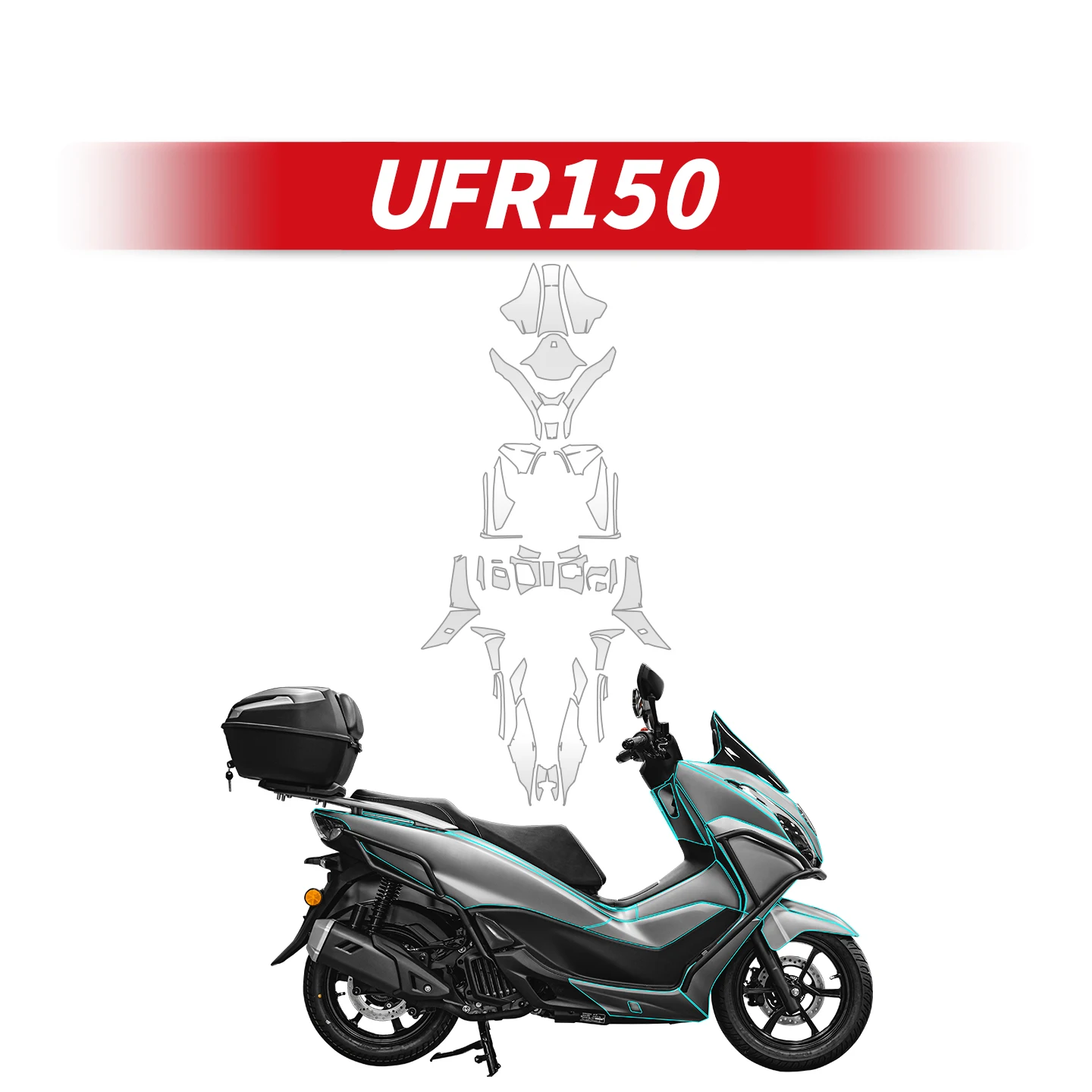 

Для мотоцикла HAOJUE UFR150 2025, прозрачная защитная пленка для всего тела, комплекты велосипедных аксессуаров, защитные наклейки, наклейки