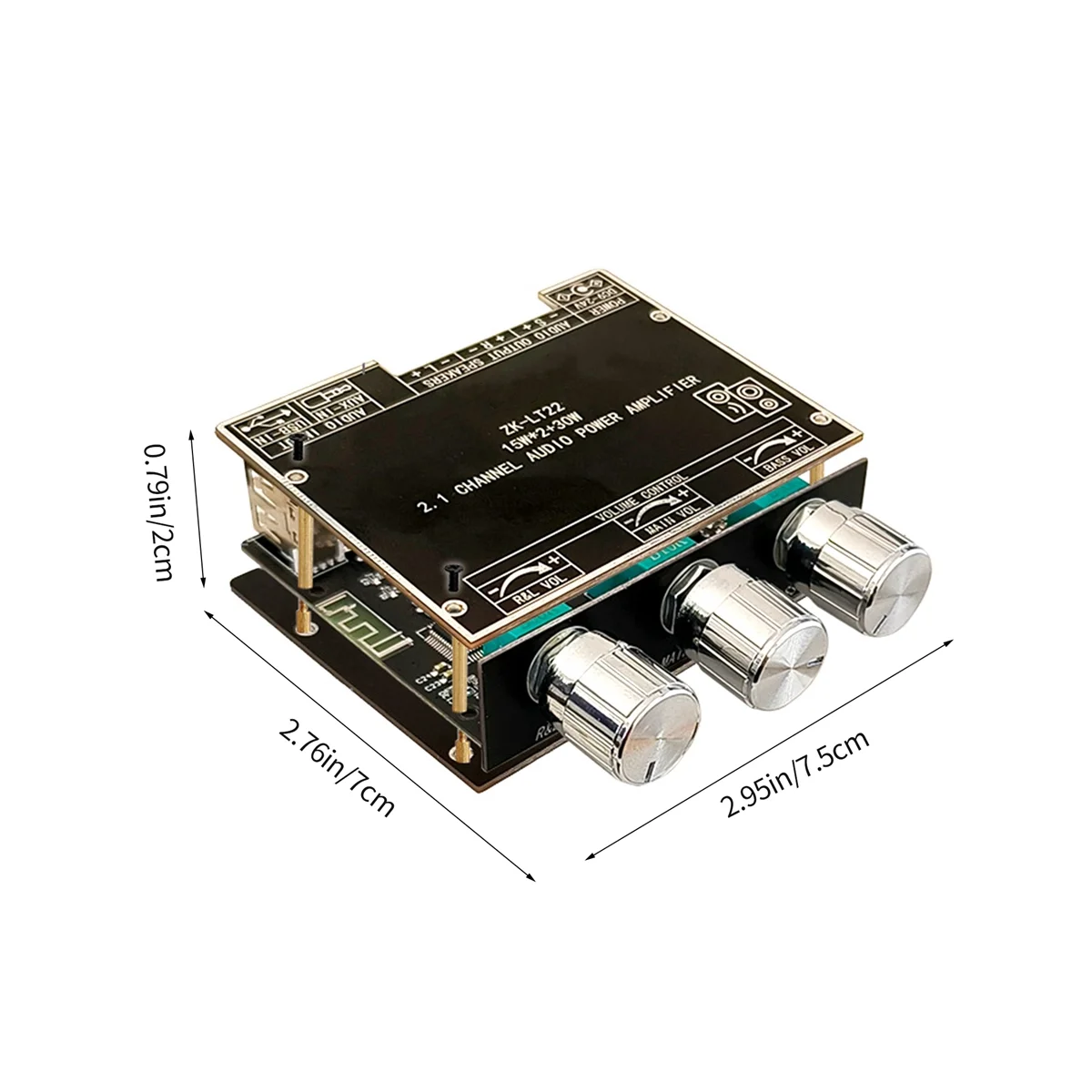 A57G-ZK-LT22 5.1 บลูทูธเครื่องขยายเสียง Dual 15W 2.1 Channel เครื่องขยายเสียง 30W ซับวูฟเฟอร์สําหรับ Sound Box