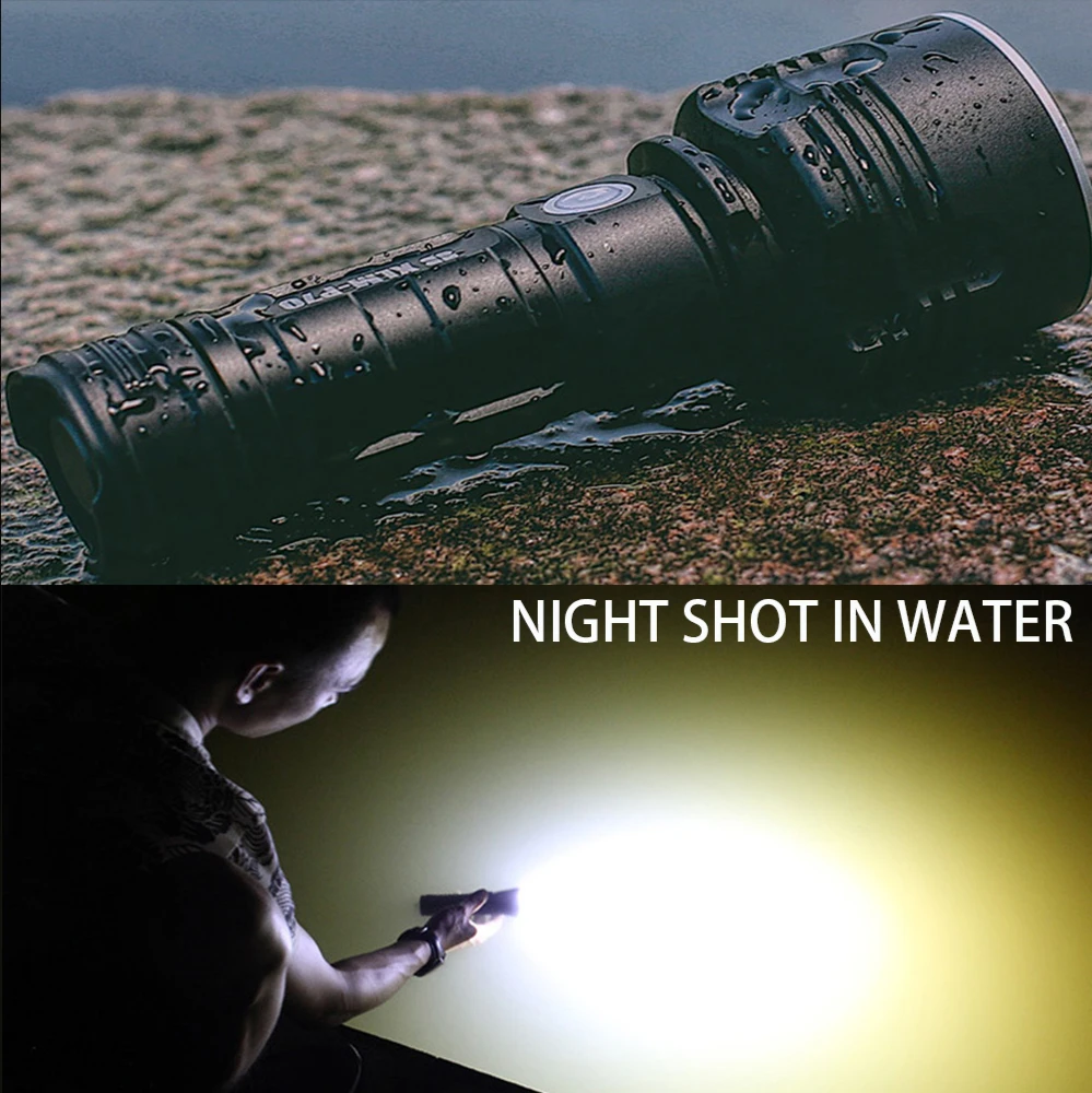 Mais poderoso xhp70/l2 led lanterna tática lanternas usb recarregável longo alcance tocha à prova dwaterproof água lanterna de acampamento