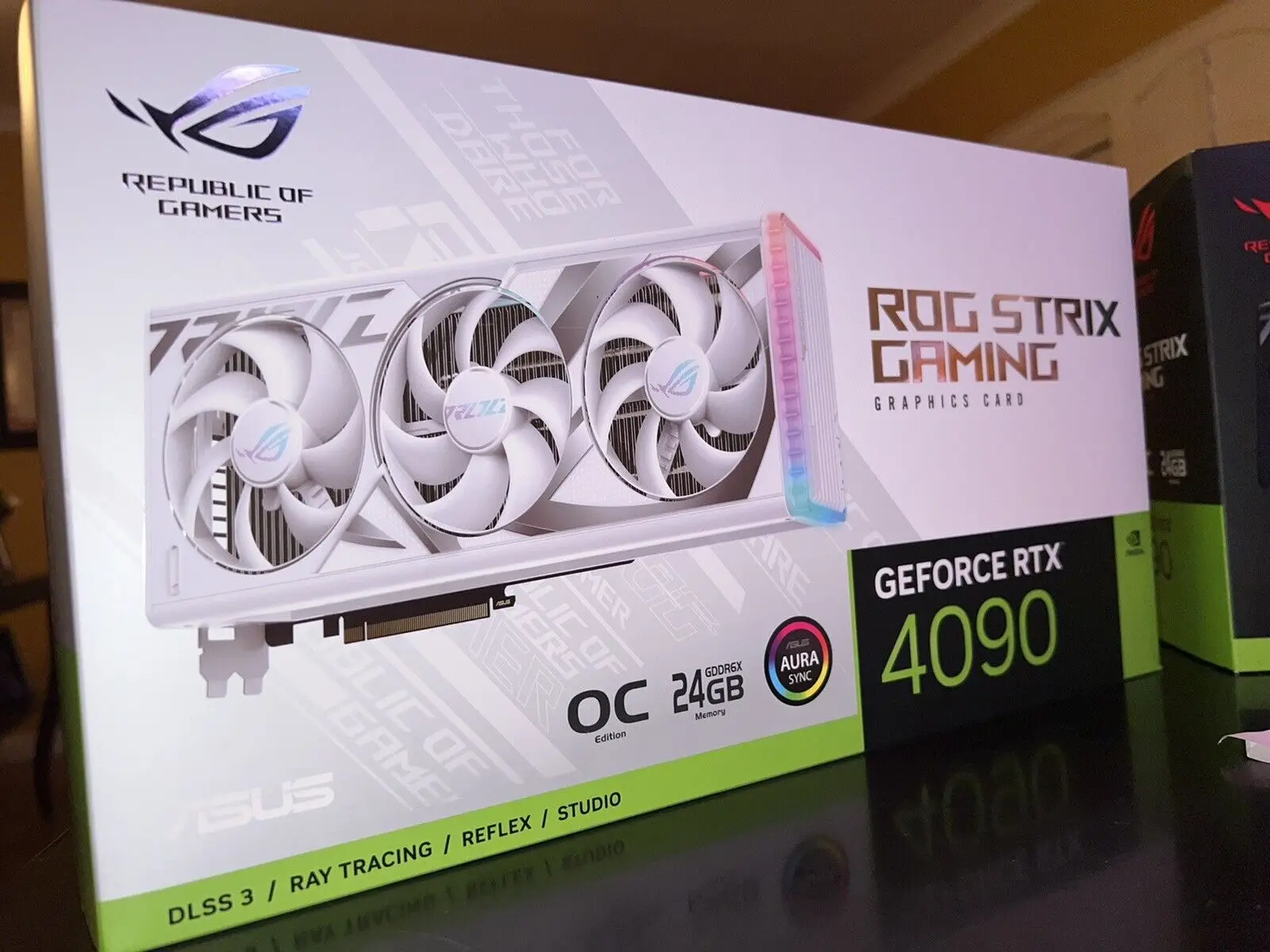 VENDAS SUPERIORES ASUS-ROG Strix Ge'Force RTX 4090 24GB GDDR6X Placa gráfica para jogos OC branca