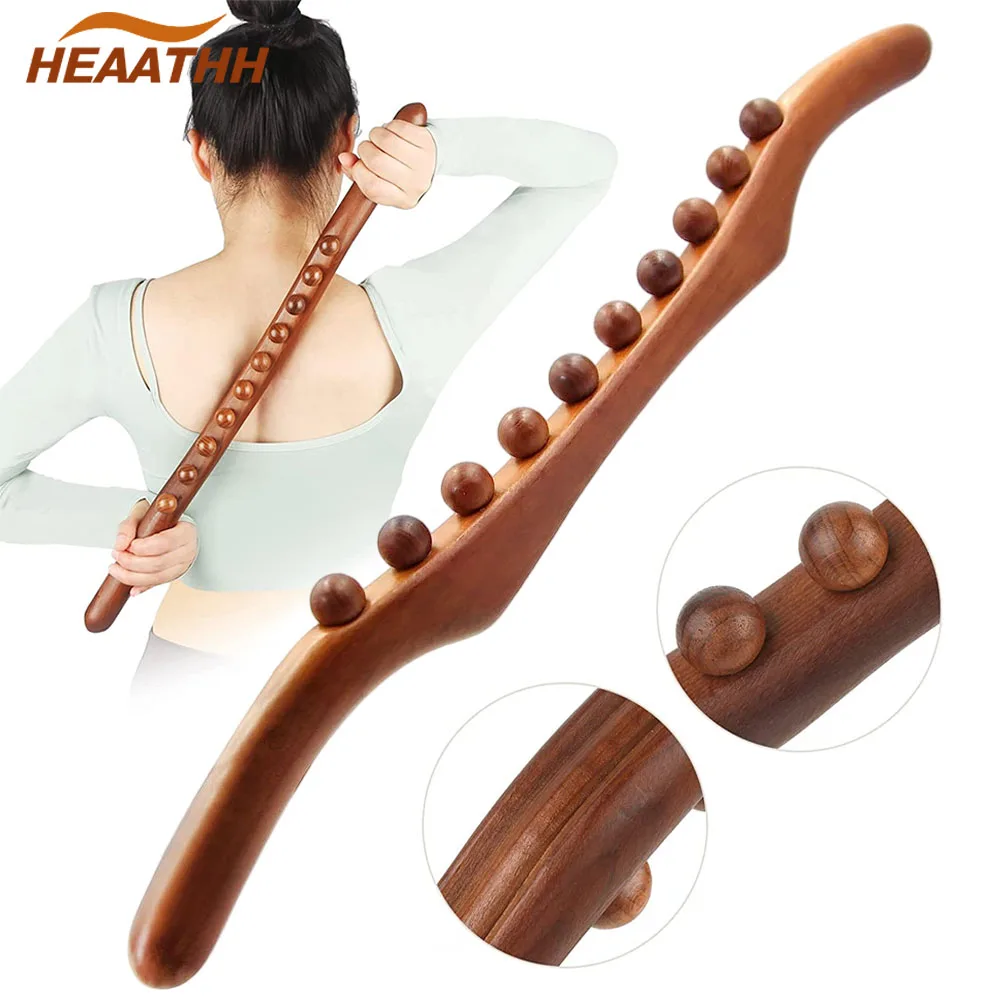 

Wood Therapy Massage Tools Lymphatic Drainage Massager Handheld Massage Stick Neck Back Pain Stomach Body Shaping Anti-cellulite