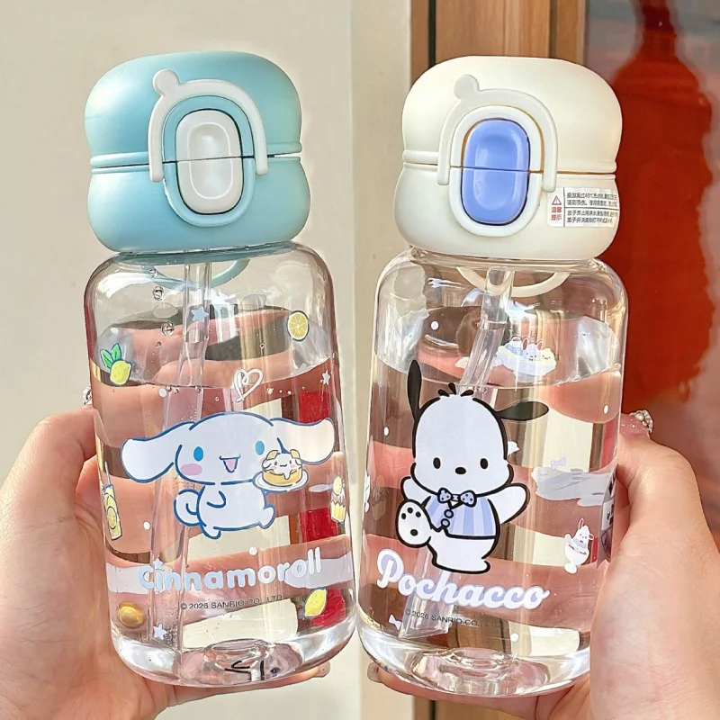 520ml Genuine Sanrio Transparent Cup Cartoon Kuromi Cinnamoroll Melody Tritan Safe Matrial Large Capacity Outdoor Water Bottle view 4