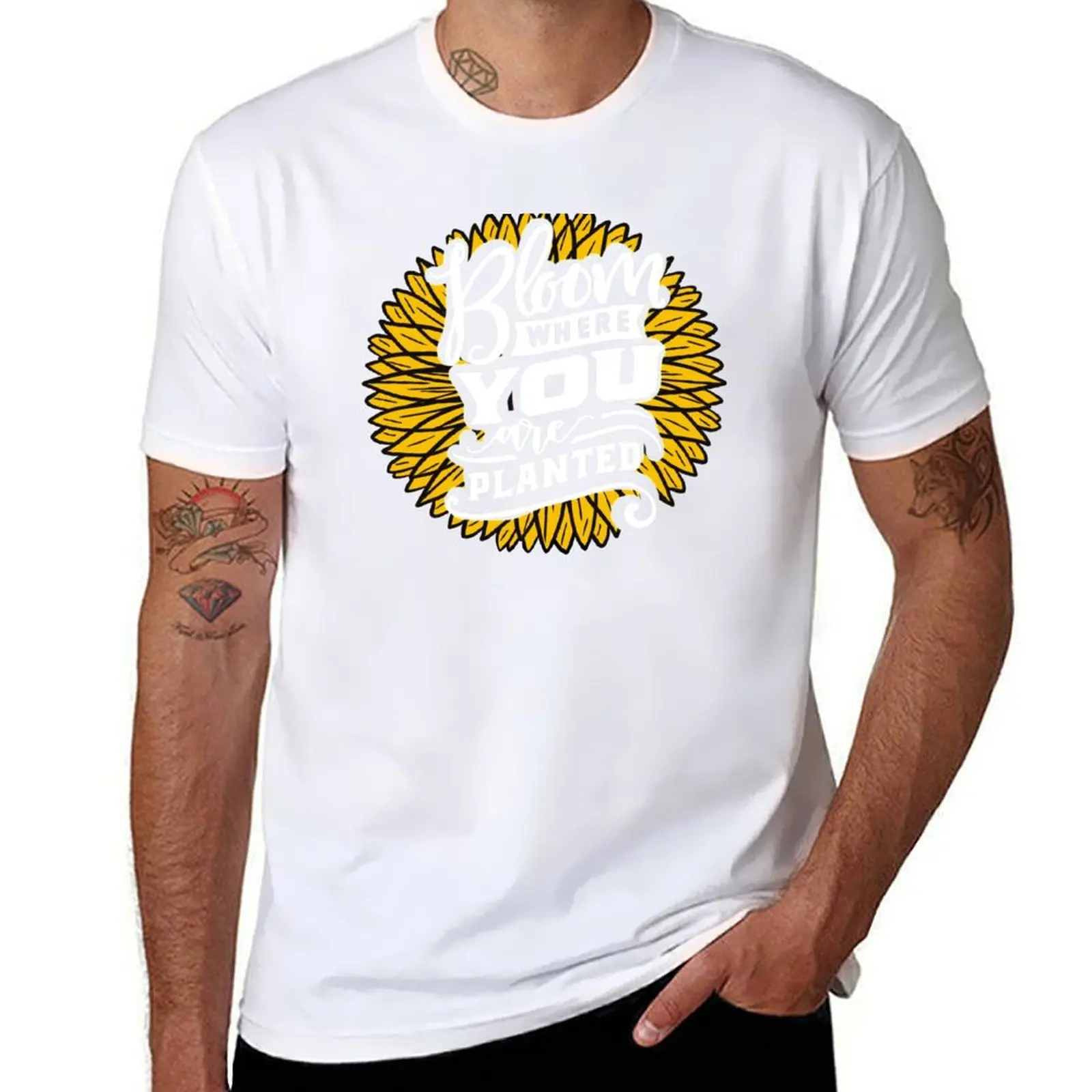 

Bloom where you are planted | Sunflower | NextRetroStop T-Shirt funny t shirts cotton graphic t shirts for man T-Shirt