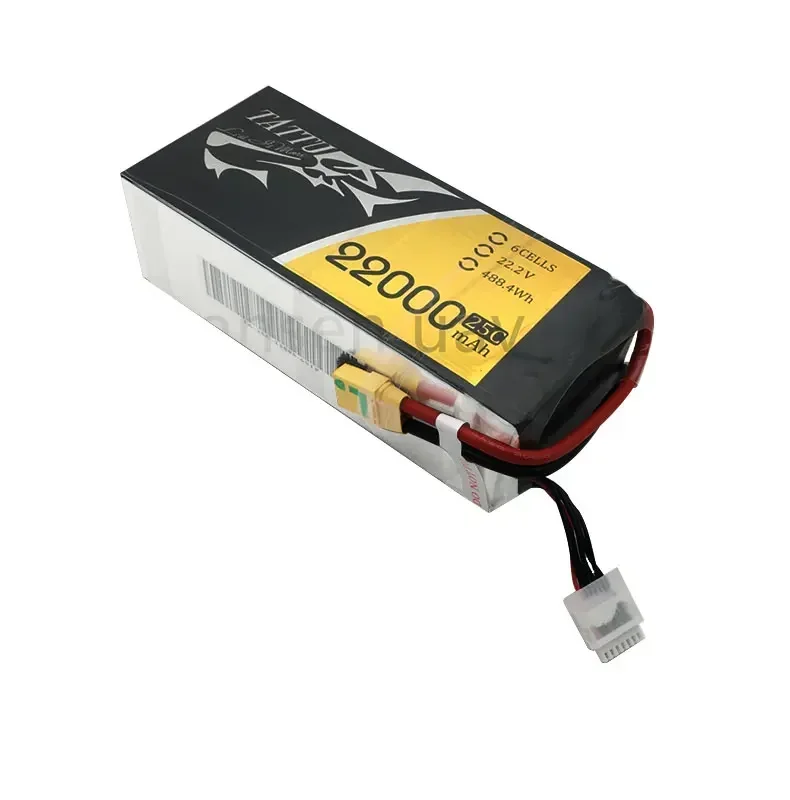 TATTU 22000mAh 22.2V 6S 488wh LiPO Battery Burst 25C for Big Load Multirotor FPV Hexacopter Octocopter