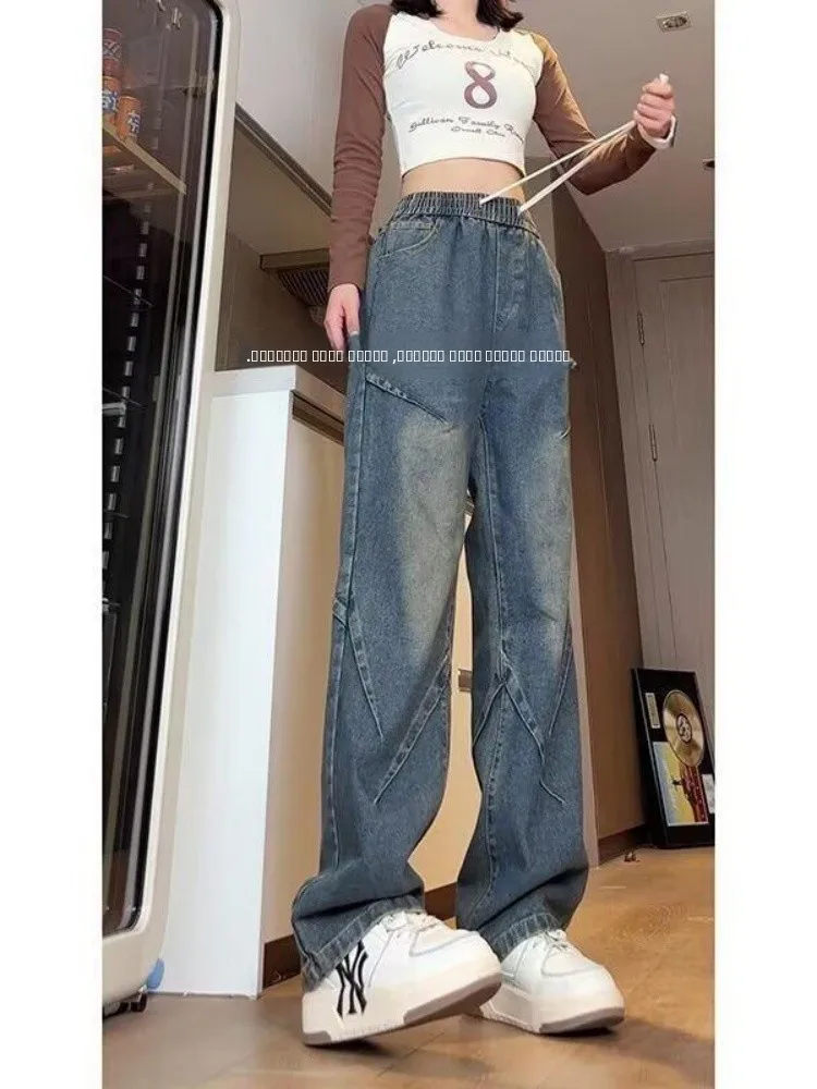 

Мужские джинсы Cleanfit American Sle, осенне-зимние широкие брюки с отворотами, модные прямые свободные брюки, износостойкие