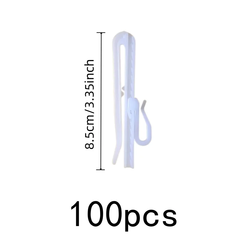 100 pcs 8.5cm Raise Lower Curtain Clips, Easy Install Simple Setup and No Drilling Required, ideal for Blinds Installation