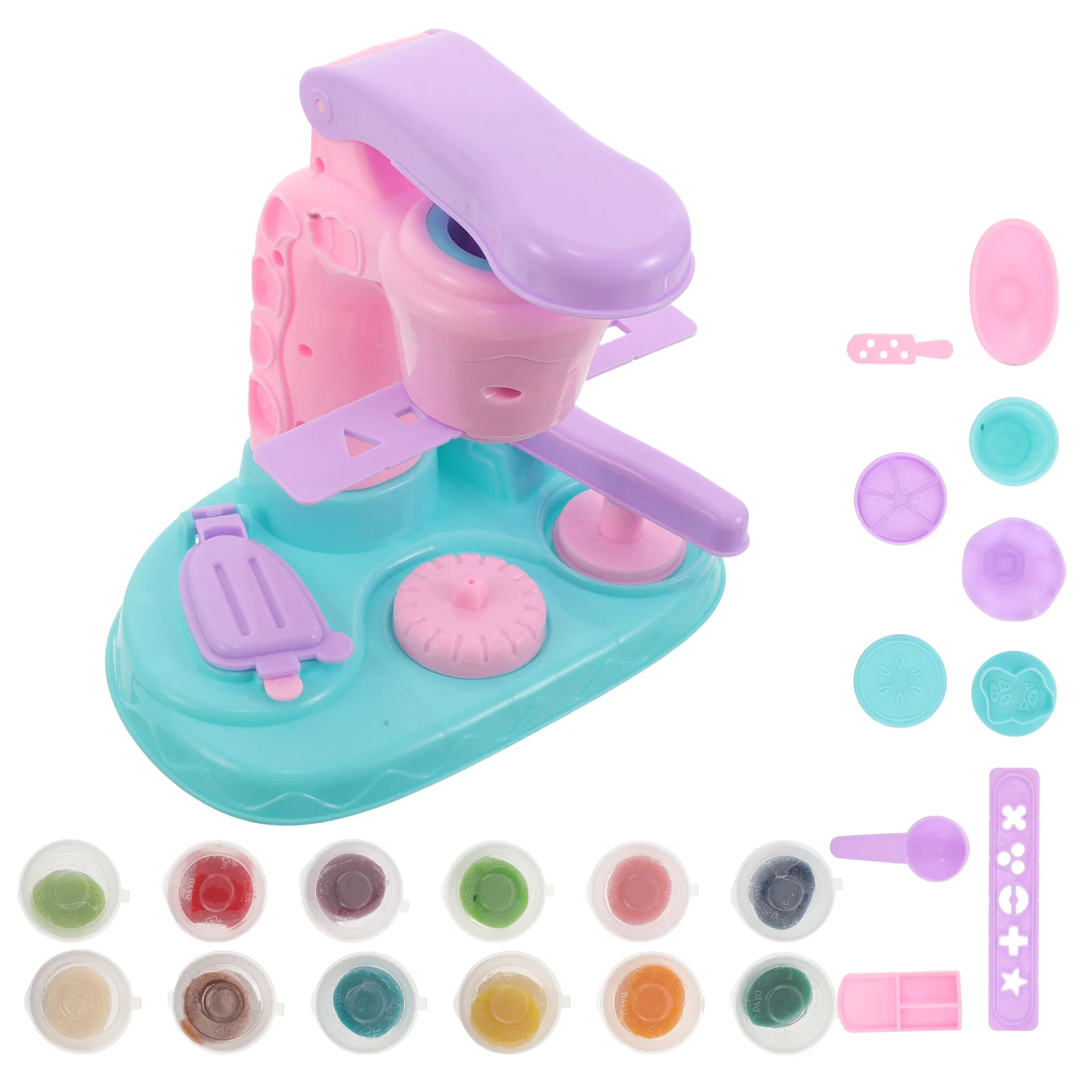 

1Set Ice Cream Clay Kit DIY Dough Tools Pretend Ice Cream Maker Creative Playset for Arts Crafts Role Play