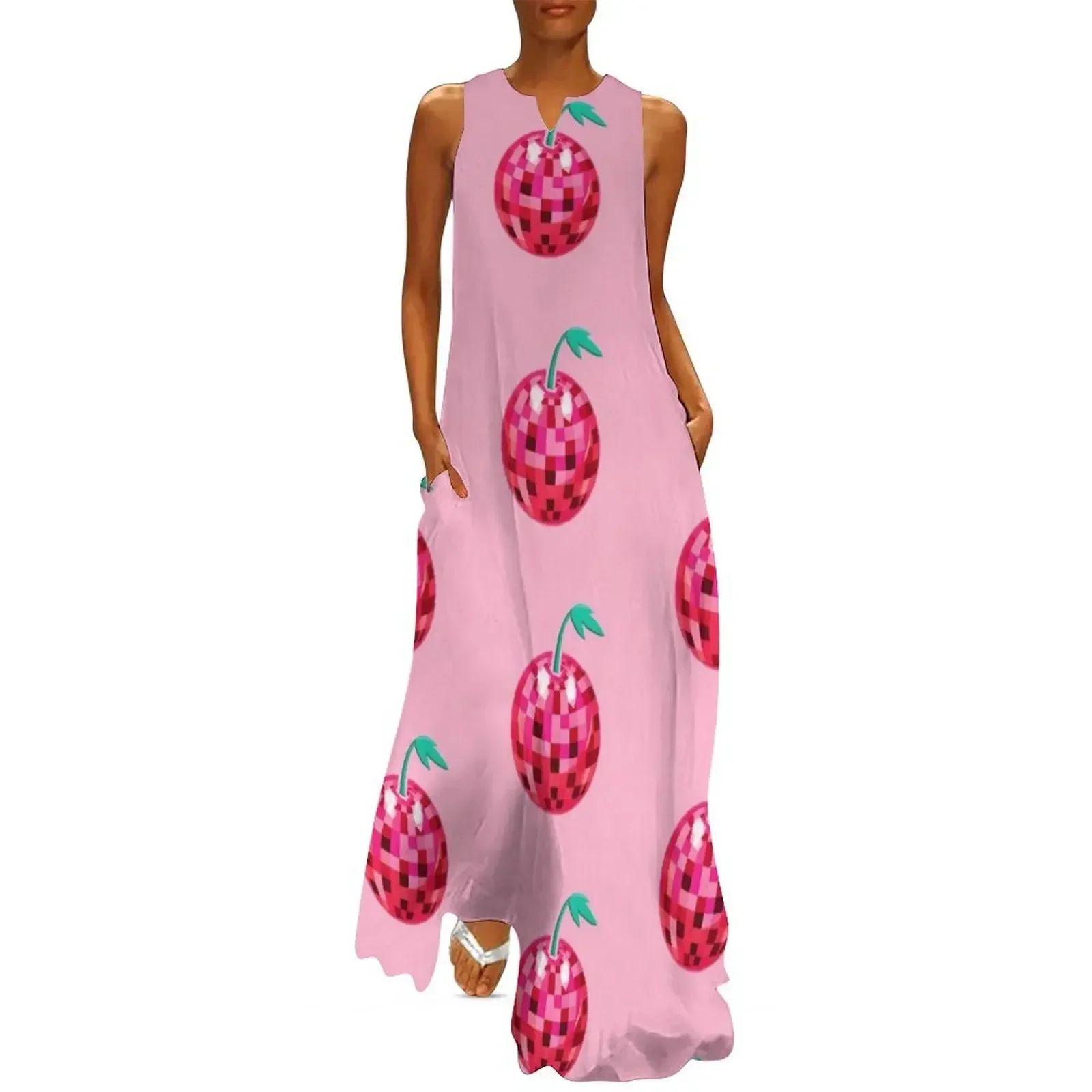 

Cherry Disco Ball Long Dress luxury evening dresses 2025 Summer dresses for women Women's summer suit Dress