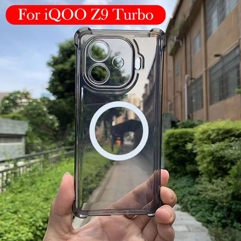 Magnetic Case For Vivo IQOO Z9 Turbo Plus Wireless Charging Back Cover Case for IQOO Z9X Z9 Turbo+