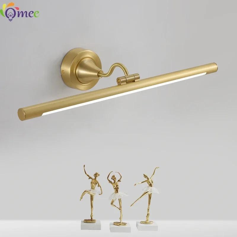 

Modern Wall Light Fixture Brown White Silver Golden Led Wall Lamp 44 57 76cm Long Picture Light Aluminum Bathroom Mirror Light