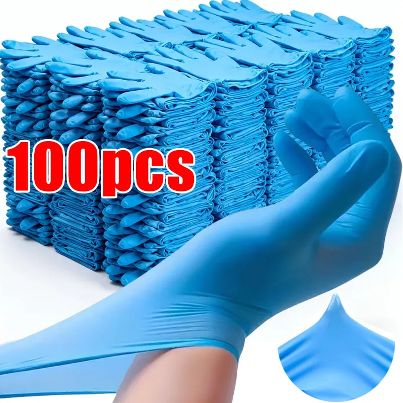 Disposable Black Nitrile Gloves for Household Use Latex Free Powder Free Cleaning Gloves Tattoo Hairdressing Tools