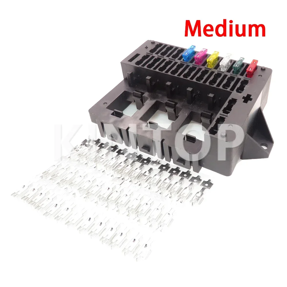 

1 Set 20way Automobile Multi-way Fuse Box Standard Fuse Block Standard Blade Fuse Holder AC Assembly For Auto Car Truck Trailer