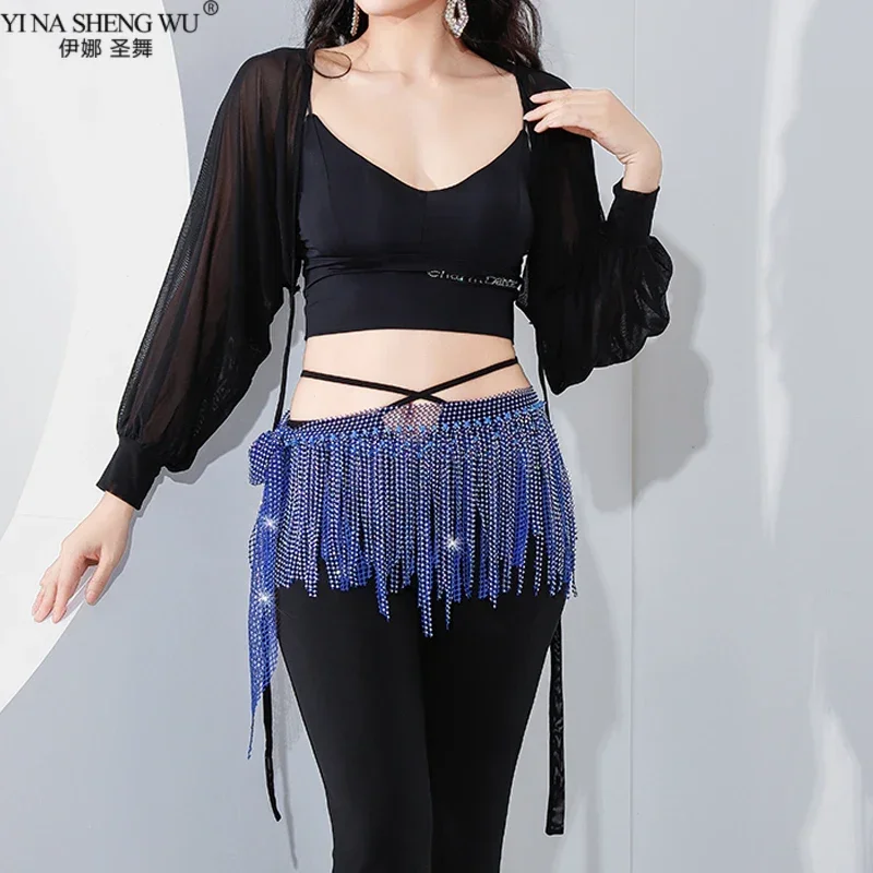 Écharpe de hanche de danse du ventre pour femmes, chaîne de taille, couleur argent, ceinture gitane, accessoires de Costume de danse du ventre, ceinture de Performance pratique