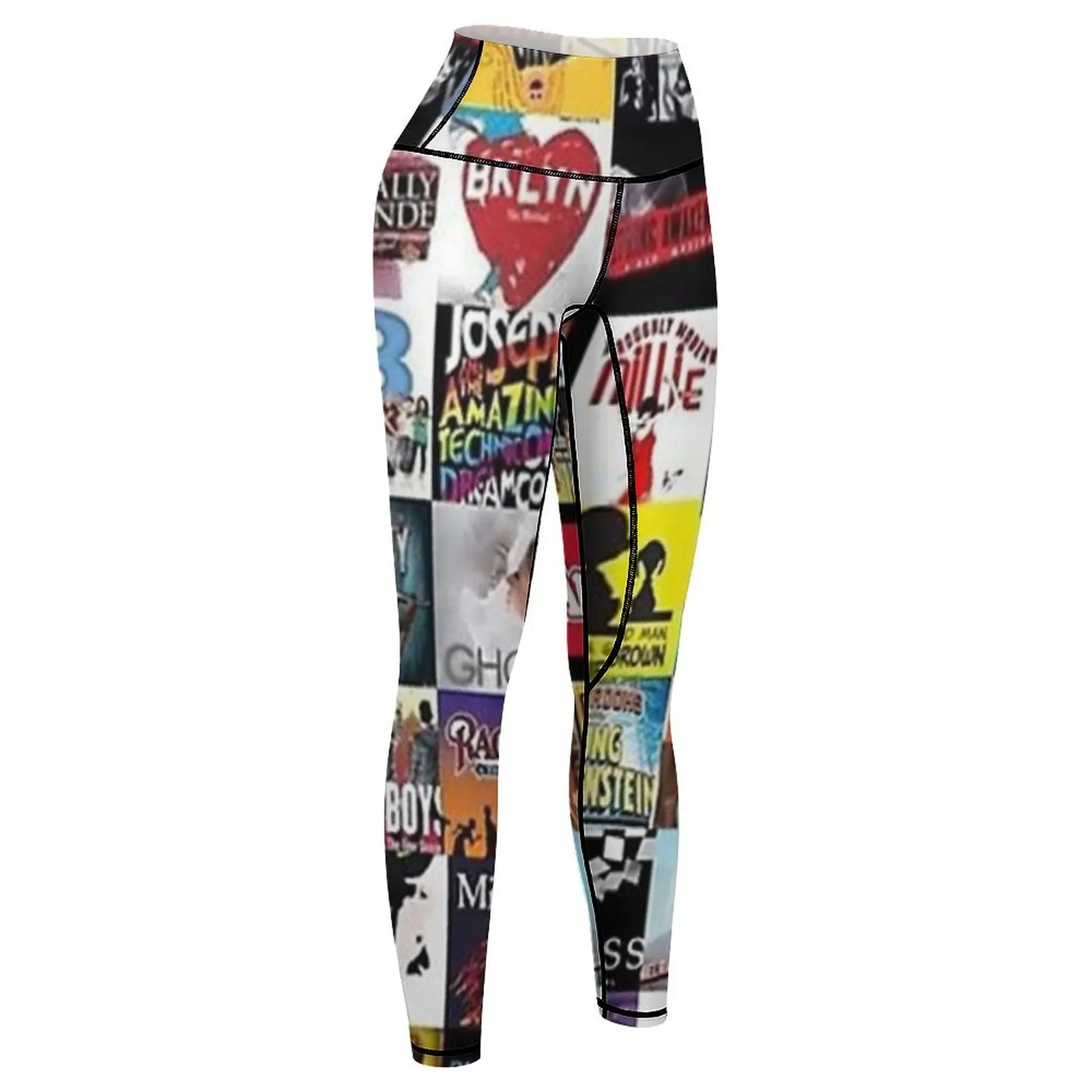 Leggings de collage de comédies musicales pour femmes, chemises de sport, leggings de sport pour femmes