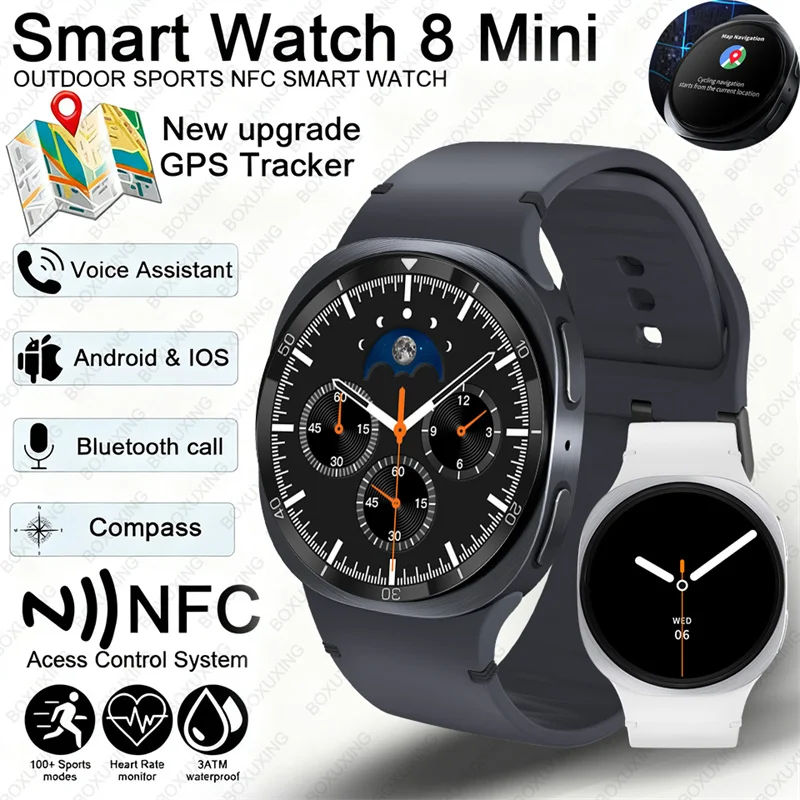 

Часы 2025 года, GPS-трек, умные часы для мужчин и женщин, спортивные часы с пульсометром, Bluetooth-вызов, NFC, IP68, водонепроницаемые, с компасом, умные часы 8 мини