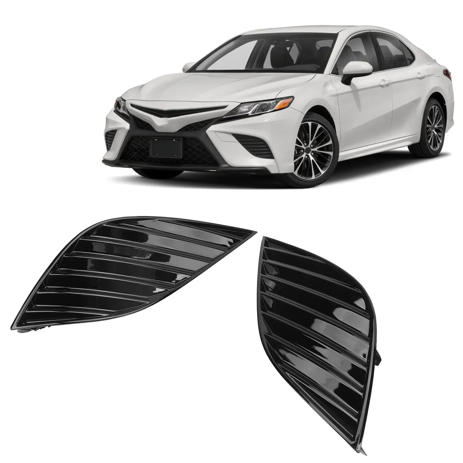 

1 Pair of For Toyota Camry SE XSE 2018-2020 Car Front Fog Lamp Bezel 81482-06170 Left Right Fog Lamp Cover