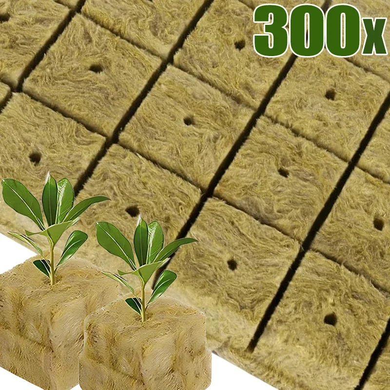 

300/50Pcs Planting Sponge Block Seed Starter Plugs Hydroponic Grow Nursery Pots Media Cubes Home Greenhouse Garden Supplies