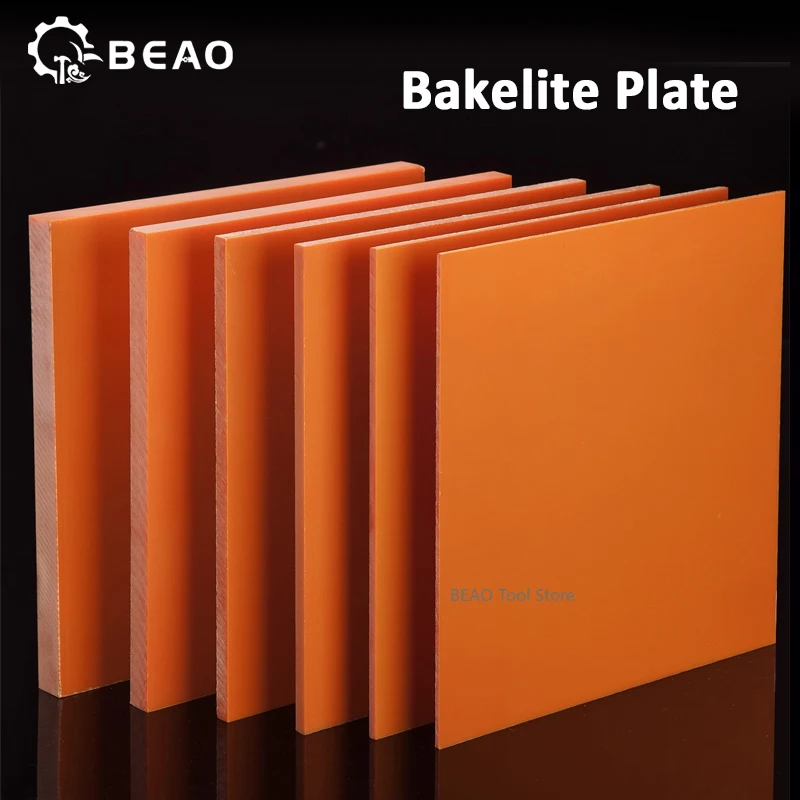 Electrical Bakelite Plate Insulation board anti-static orange red Phenolic Resin board 100 x100mm~300 x300mm
