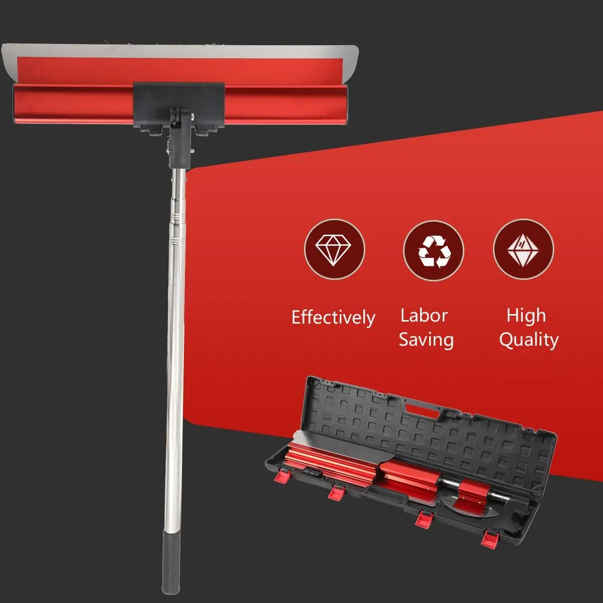 Trockenbau-Glättklingen-Set 25/40/60cm Glättklingen + 90-200cm Verlängerungsgriff, Professionelle Wand-Trockenbau-Finishing-Werkzeuge – Detail 7