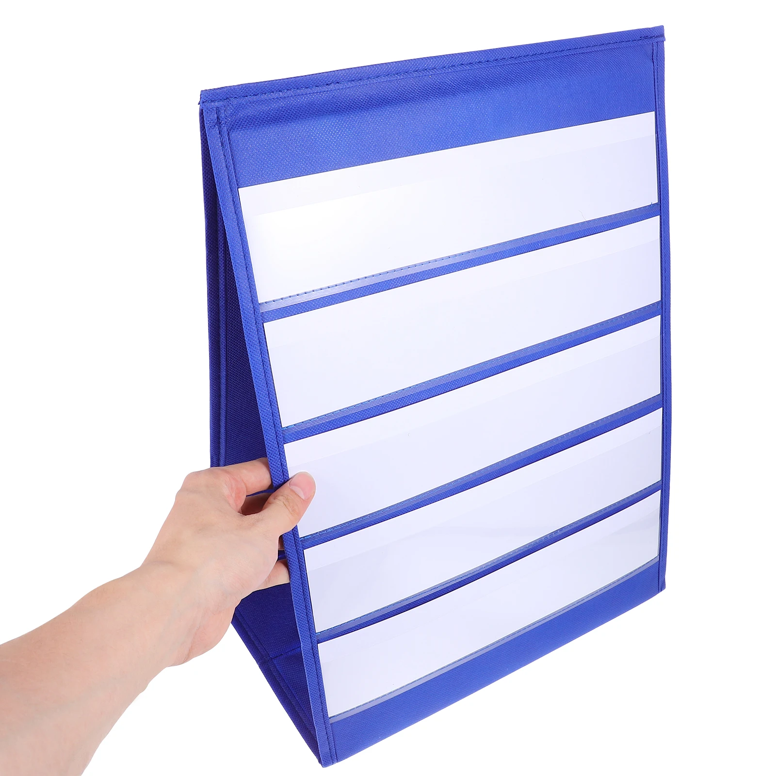 

Self-Standing Double Sided Pocket Chart Teaching Tool for Kids Classroom Sorting Graphing Learning Activity Unprinted Wind