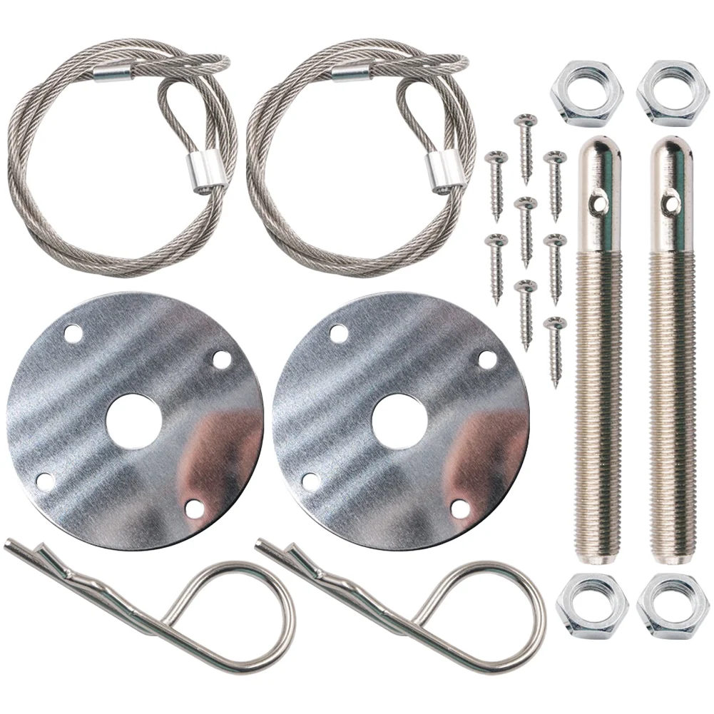 Vehicle Bonnet Lock Kit with Stainless Steel Construction and Cable Operated Hidden Mechanism for Enhanced Engine Security
