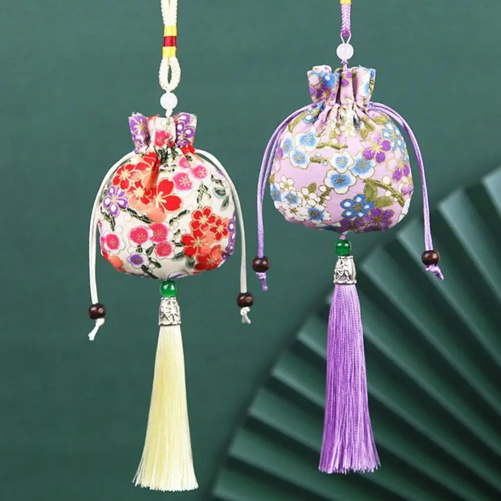 Printing Cloth Sachet for Filled Fragrant Herbs Hanging Chinese Style Sachet Bedroom Decoration Car Hanging Spice Bag Girl