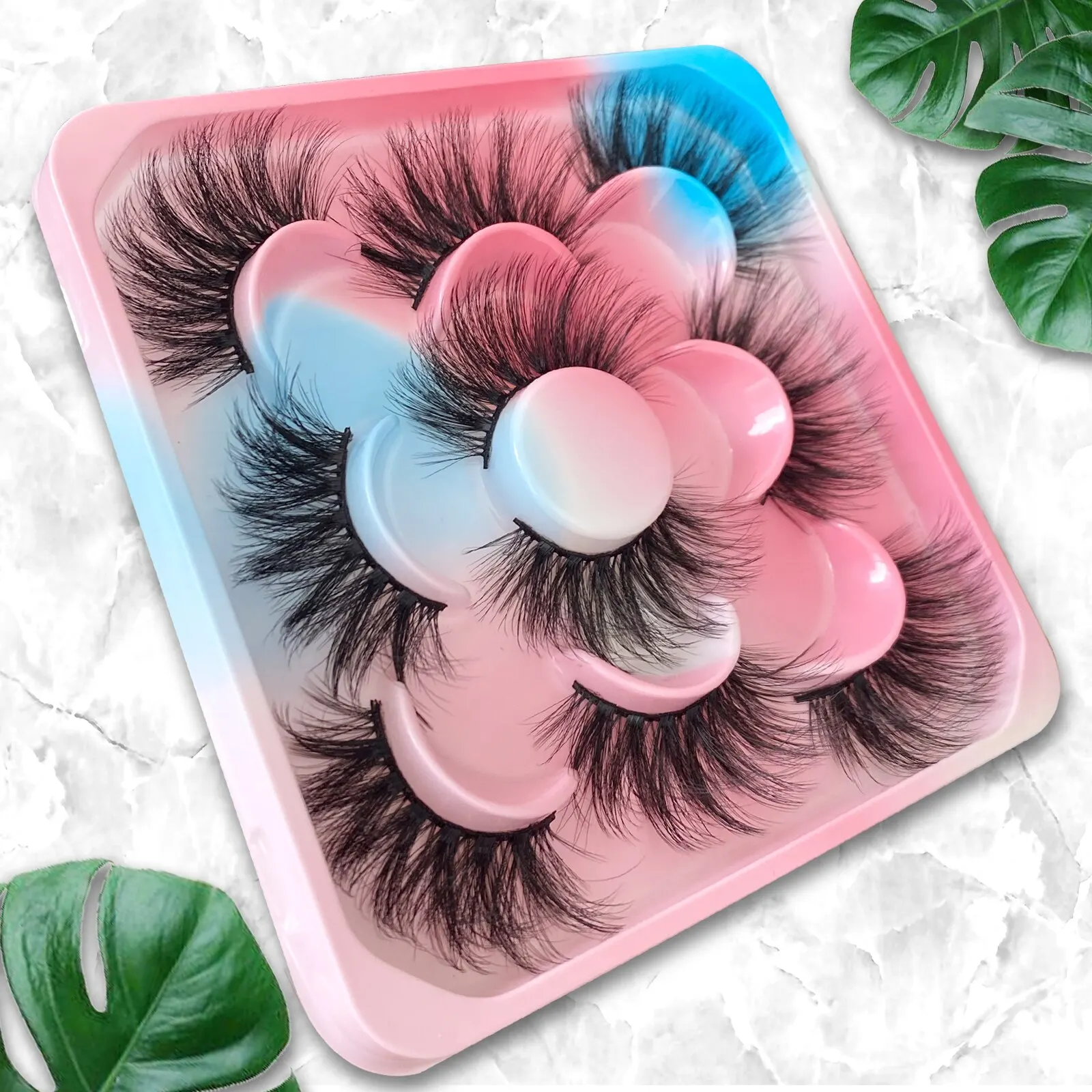 5D Mink Eyelashes Makeup Eyelashes 3D Mink Lashes Fluffy Soft Wispy Volume Thick Long Mink False Eyelashes