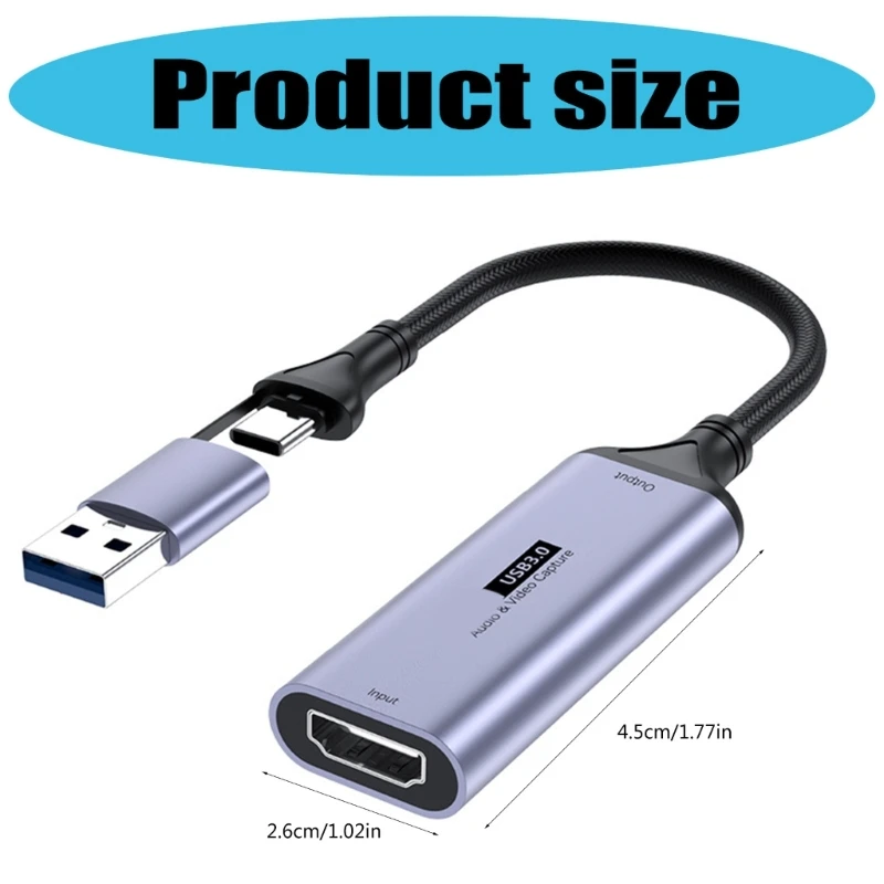 USB + Type C à HDTV Cable Adaptter Converters Video Adapter PC Cable