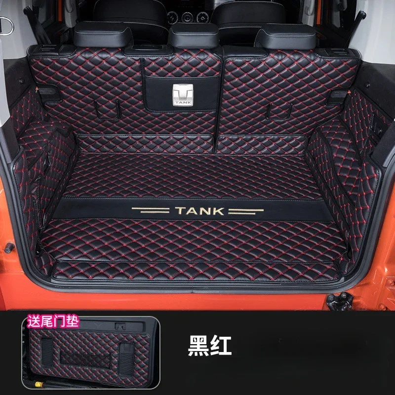 Custom Full Coverage Car Trunk Mats for Wey Tank 300 GWM 2020 2021 2022 2023 interior Carpets Accessories Waterproof Anti dirty