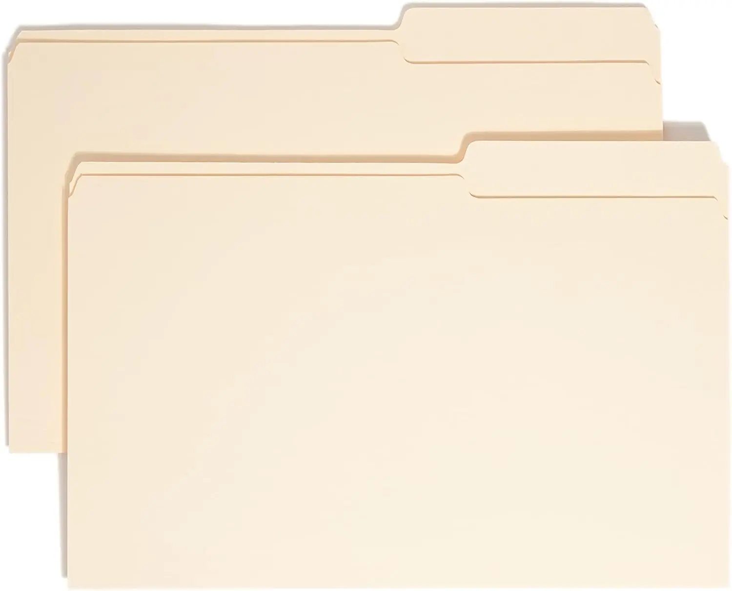 

Legal Size Manila File Folders, 2/5-Cut Tab Right Position, 100 per Box for Office Organization