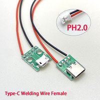 Micro USB To DIP Female Connector Breakout Board Charging Cable Soldering Board Socket Type-c PCB With Cabel Converter Adapter