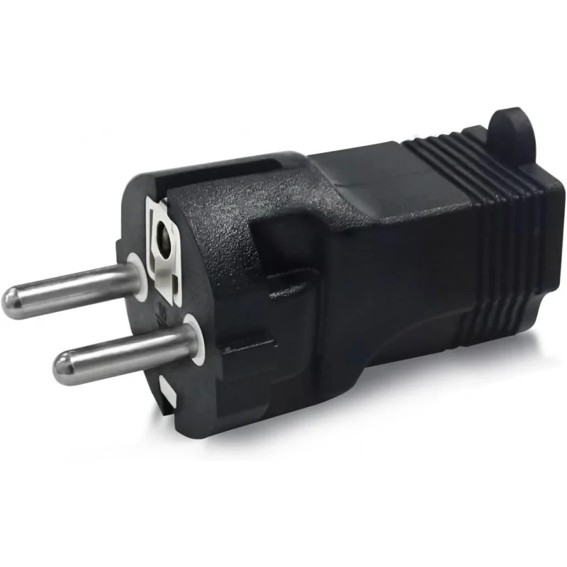 [1-] Adaptador de viaje europeo tipo E/F Alemania, enchufe de alimentación con 2 salidas, EE. UU. a la mayoría de Europa UE alemán Rusia