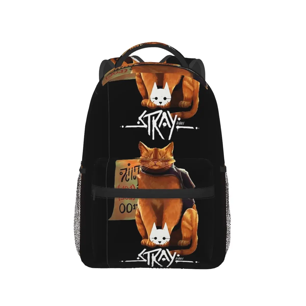 Mochilas Stray Cat Game para meninos e meninas, mochilas escolares infantis, mochila para laptop dos desenhos animados, bolsa de ombro, grande capacidade, mochila, 0