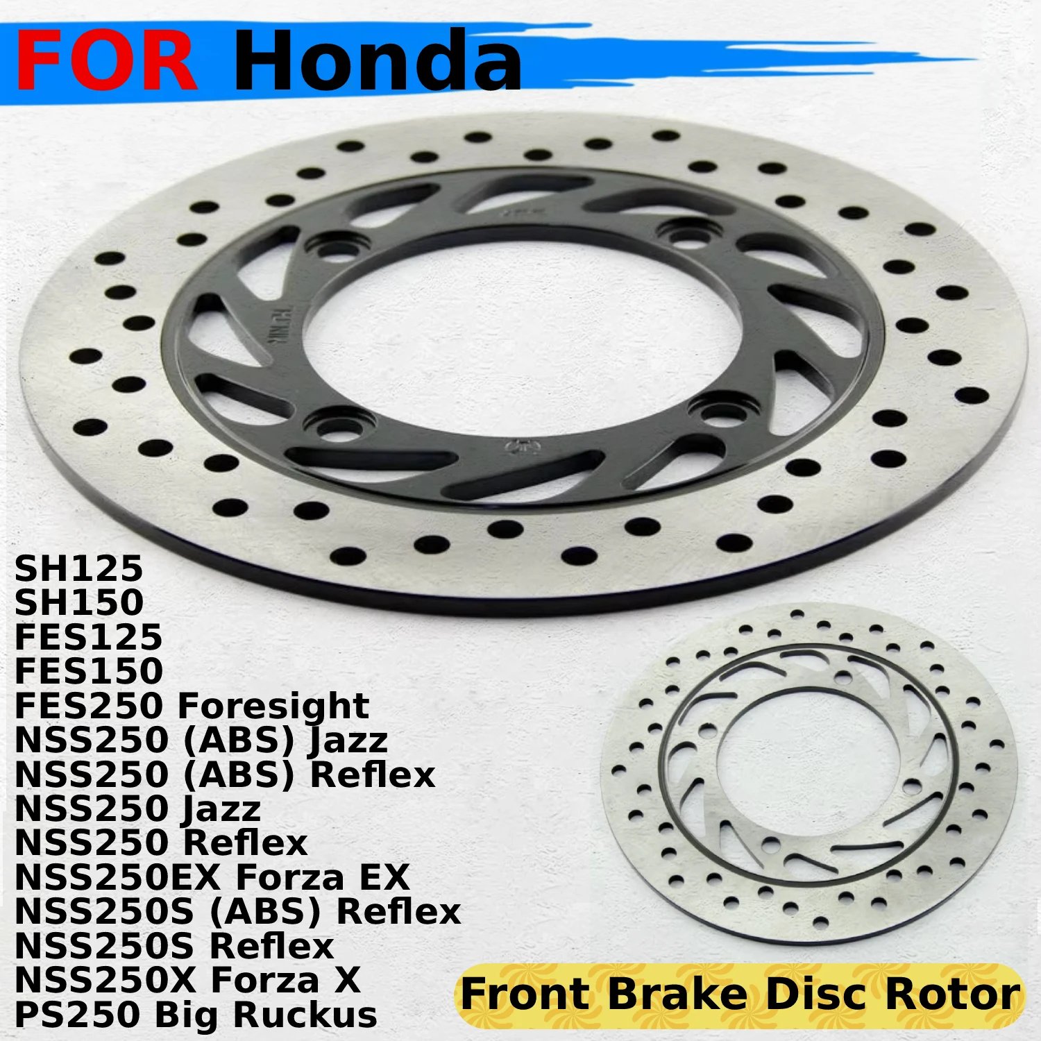 

Motorcycle Front Brake Disc Rotor 45351-KRJ-901 Fit for Honda NSS250EX Forza EX / NSS250S (ABS) Reflex / NSS250X Forza X / PS250
