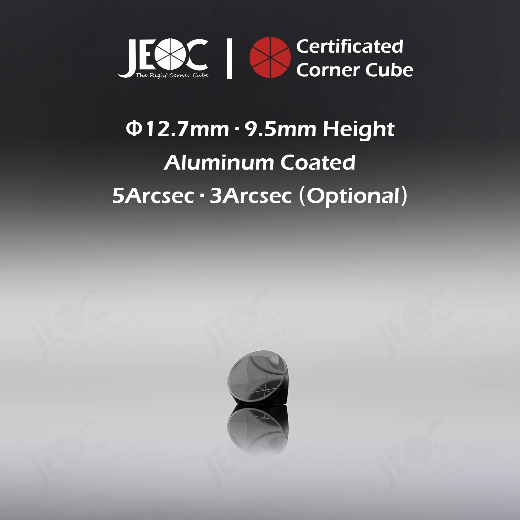 100pcs JEOC Certificated Corner Cube, 12.7mm (0.5